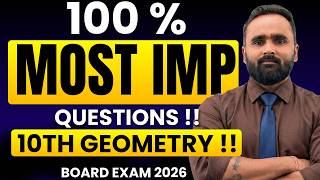 100% Most Important Questions of 10th Geometry |Board Exam 2026|Pradeep Giri Sir