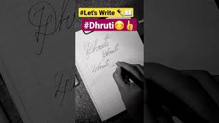#Dhruti😊👍#Name in #Cursive #Writing ✒️📔#Calligraphy#Viral#Video#Shorts#Imagine#Dragon#Letter#D#Art