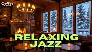 Rain Sounds and Cozy Jazz Cafe with Fireplace Ambience #CoffeeShopJazz #studyjazz #relaxingjazz