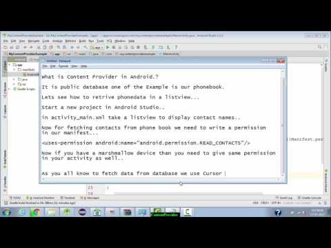 Example of Content Provider in Android