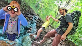 3 MILE HiKE with Adley & Dad!!  Backpack in Mountains morning routine, whats inside my camping bag!