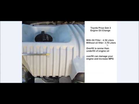 تويوتا بريوس سعة غيار الزيت وطريقة قياسة بدقة toyota prius gen 3 engine oil capacity proper check
