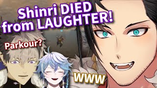 Ruze made Shinri DIE FROM LAUGHTER with his AMAZING parkour!【Holostars EN | Josuiji Shinri】