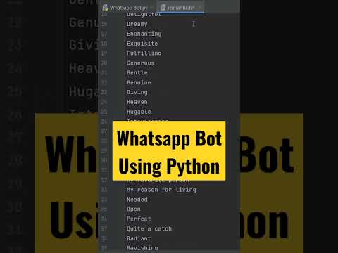 Impress your Crush 😍 with Whatsapp Bot Using Python #shorts #python #pythonshorts #whatsapp