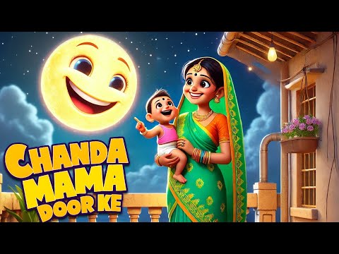 चंदा मामा दूर के Chanda Mama Dora Ke | Hindi Popular Rhymes For Childrens | Nursery Rhyme For Kids