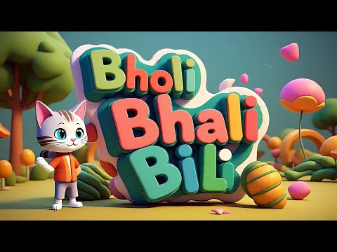 Billi Bholi Bhali | Urdu & Hindi Poem | meow meow  | @DooDahDoo Nursery Rhymes & Kids Songs
