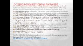 C-TFIN52-65, SAP Certified Application Associate - Financial Accounting with SAP ERP 6.0 EHP5