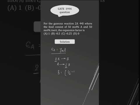 GATE CRE PYQ #gateexam #gatepyqs #shortsvideo #gateaspirants #viral @GATEChemicalInstitute