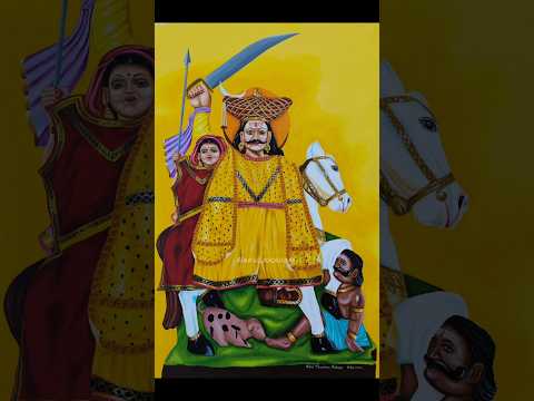Khanderao Maharaj Painting #khanderao #maharaj #jejuri #painting #making #acrylicpainting  #marathi