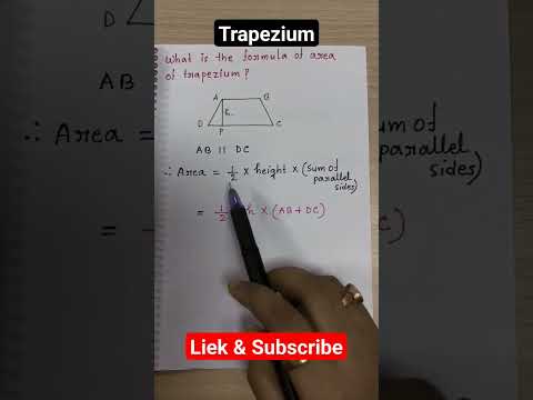 Area Of Trapezium || Geometry #viral #math #youtubeshorts #geometry #shorts