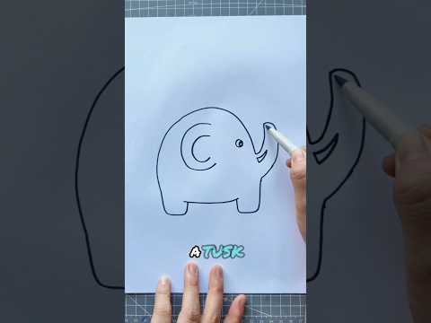 Learn how to draw a cute elephant with ease!