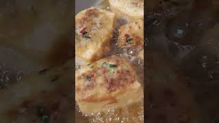 Fried tufo with mince pork filling#asmr#tufo#mincedpork#friedtufo || Suzanne Vvlog