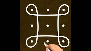 Very Very Easy Sikku Kolam Designs with 3X3 dots | Easy Rangoli Art | Simple Rangoli Designs | Muggu