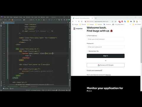 Vite Hot Module Replacement - Inspector sign-in page development