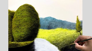 Beautiful Acrylic Landscape Painting | Landscape Painting | Learn To Paint With Yash