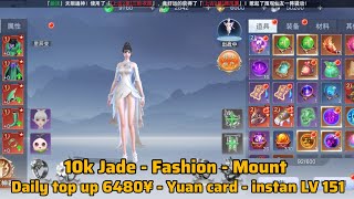 Immortals in the Sea of Clouds MMO Private Server - Daily Top up 6480¥ - Yuan card - instan LV 151