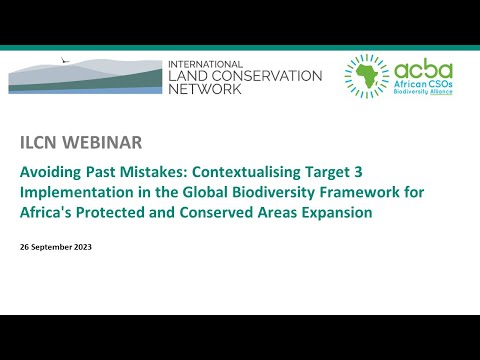 Global Biodiversity Framework Target 3 in the context of Africa’s protected and conserved areas