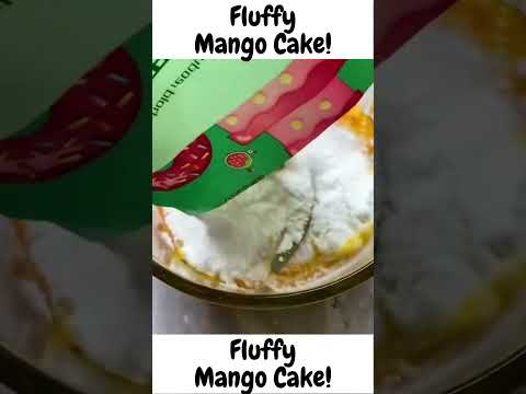 How to make Fluffy Mango Sponge Cake Delight #shorts