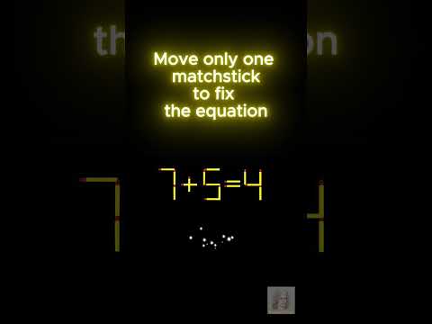 matchstick puzzle #matchstickpuzzle #math #riddles