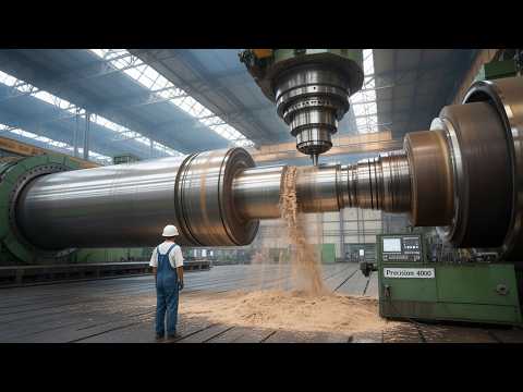 Biggest CNC Metalworking Machines Cutting Enormous Steel Parts - Perfect Precision Factory Machine