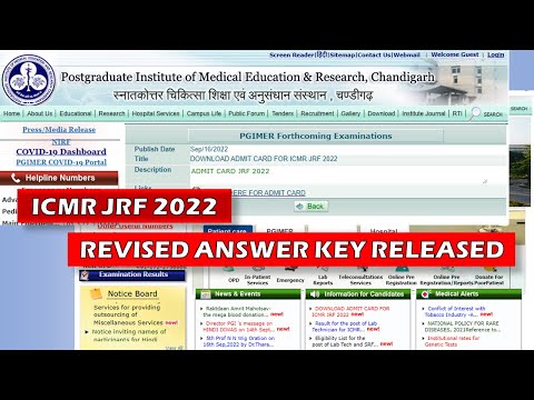 ICMR JRF 2022 UPDATE