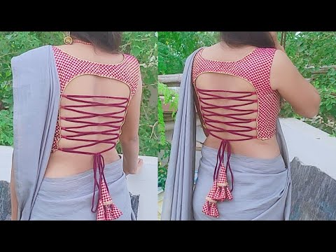 Designer blouse cutting & stitching tutorial trending latest blouse designs@Pooja's_Saree_Sensations