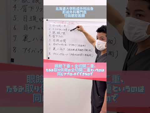 竹田先生の得意な施術はなんですか？Part②#眼瞼下垂#眉下リフト#目頭切開#形成外科#湘南美容クリニック#湘南美容クリニック札幌院