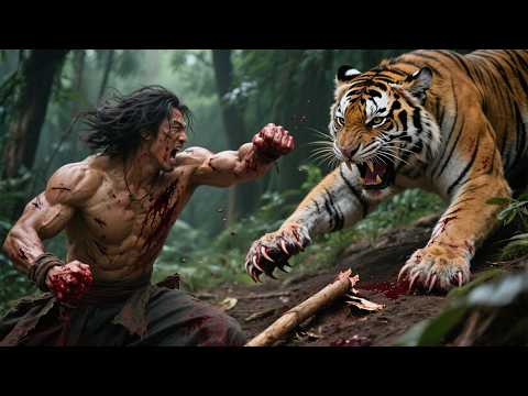 The tiger attacked the boy, but was beaten to death by the boy with Shaolin Vajra Fist!