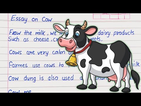 Essay On Cow 🐄 in neat and clean handwriting