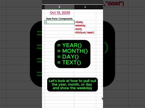 Make Excel Work with Dates Automatically — TODAY, NOW, YEAR, MONTH, DAY, TEXT & EOMONTH Explained!