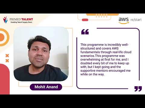 Mohit’s Cloud Journey with AWS re/Start & Primed Talent UK | Breaking into Tech from Fashion