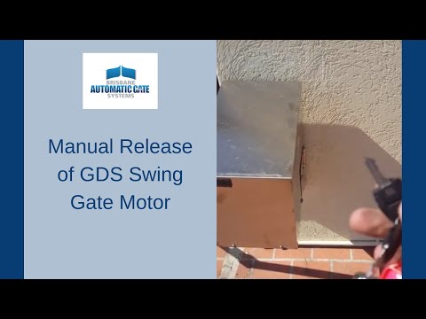 GDS Swing Gate Motor Manual Release