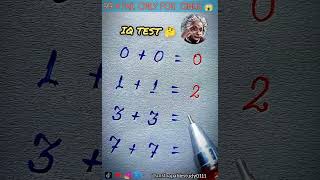 IQ TEST 🔥 ONLY FOR GINUS 😱 #unstoapablestudy0111 #iqtest #mathpuzzle #iqtestonline #mathstricks