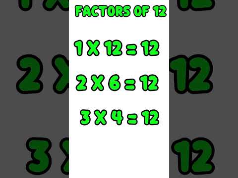 Factors of 12 #shorts #shortsfeed