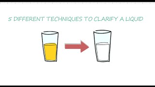 5 different techniques to clarify a liquid