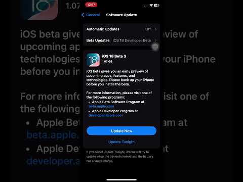 Finally IOS 18 beta 3 is available for download #ios #ios18beta #ios18features #ios17