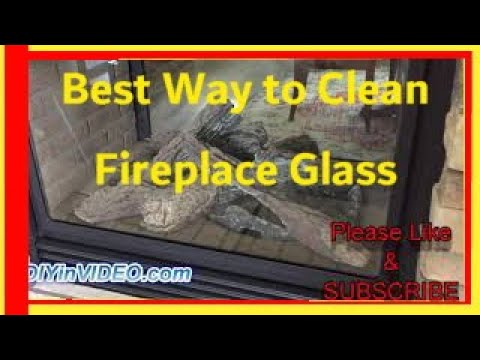 Best Way to Open & Clean Fireplace Glass QUICK & EASY - Rid of White Film on inside Fireplace Window