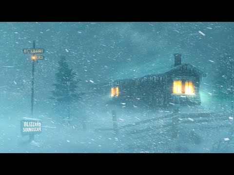 Relaxing Winter Nature Sounds in an Old House- Strong Winds and Snowstorm Sounds