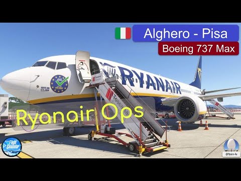 Ryanair Ops Boeing 737 Max | Alghero - Pisa | MSFS2024 Volo Completo [ITA]