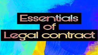 essentials of legal contract