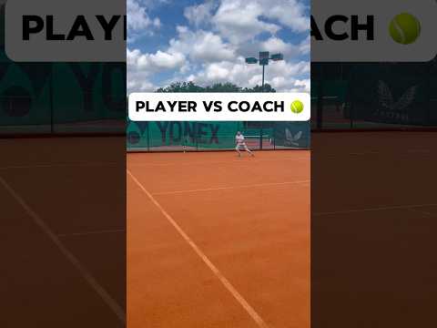 Can you beat your coach 👀🎾 #tenniscoach #tennis #funny #coach #tennistrainer