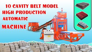 10 BRICK BELT MODEL | HIGH PRODUCTION FLY ASH BRICK MACHINE #flyashbricks #bricksmachine
