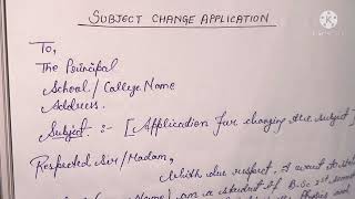 Subject Changing Application | Application to change Subject | Akash Study Point