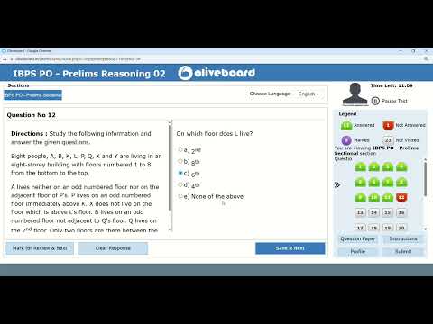 Oliveboard Ibps po pre reasoning sectional mock no. 2📚👩‍💻✍️✅🙇‍♀️