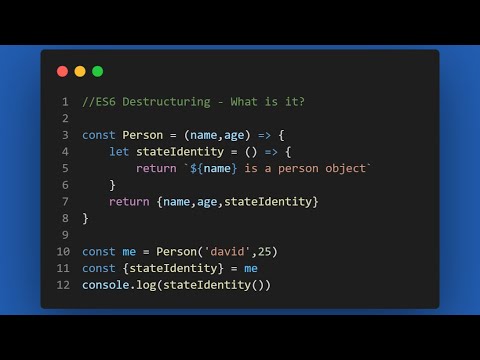 Javascript Lesson | ES6 Destructuring Assignment