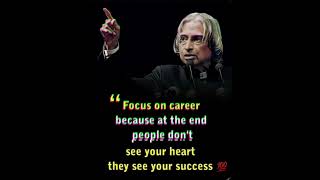 🎯🔥⚡Focus on the carrier because...!!💯🔥 #motivationalthought #apjabdulkalamquotes #inspiration