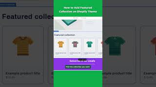 How to Add Featured Collection on Shopify Theme #shopifytutorialforbeginners #shopify