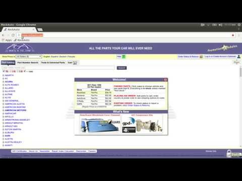 Using rockauto to find part numbers for shopping online