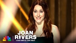 Rachel Brosnahan Delivers 60 Seconds of Joan Jokes | Joan Rivers: A Dead Funny All-Star Tribute