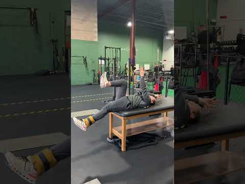 Dead Bug Resisted Hip Flexion (Extended Range - Ankle Weight)